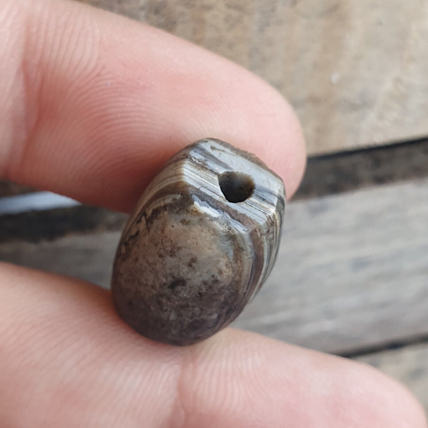 來自巴基斯坦的古代呼羅珊古董眼瑪瑙石珠護身符