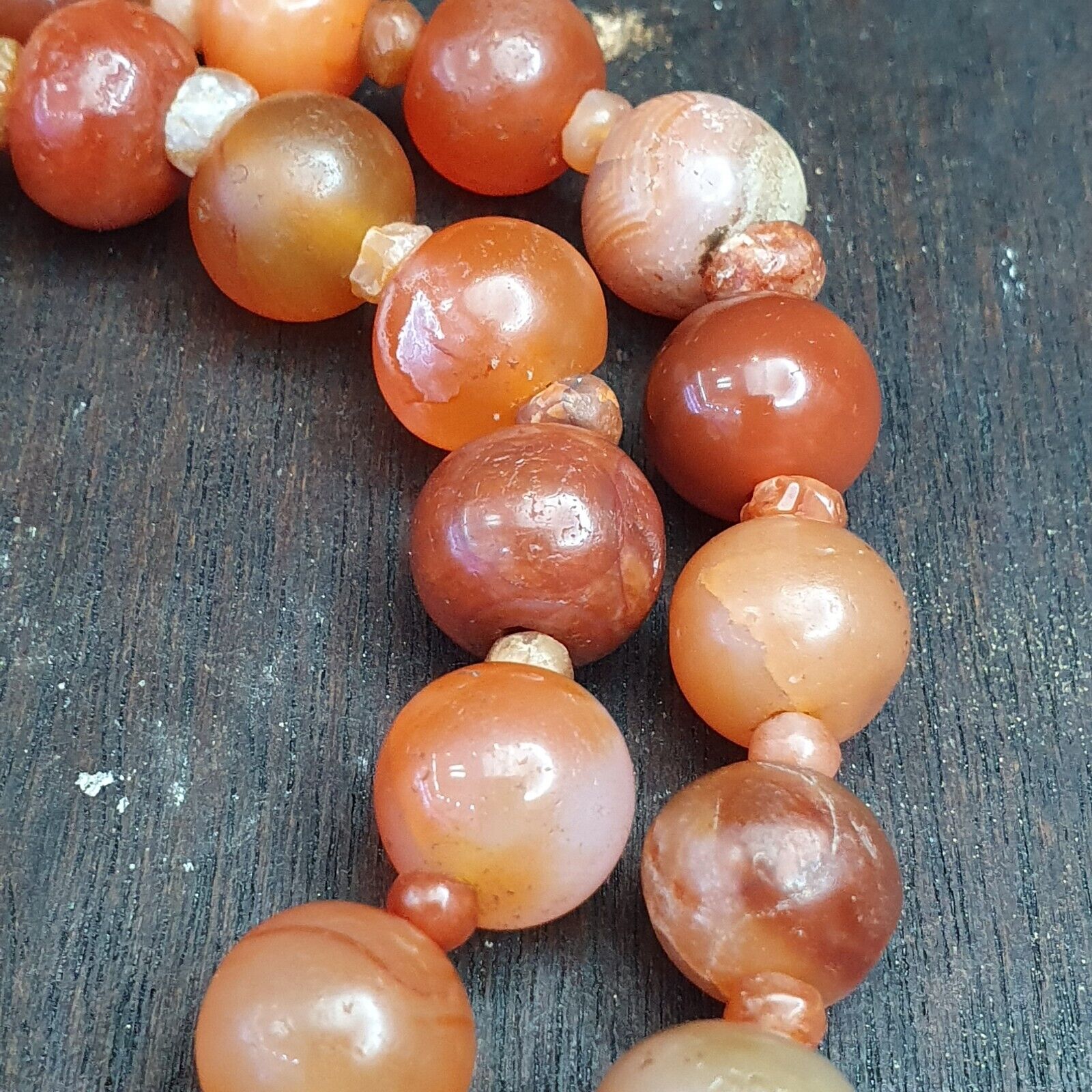 Lot Of Old Ancient Persian Carnelian Beads Agate Jewelry 1000+ years Old
