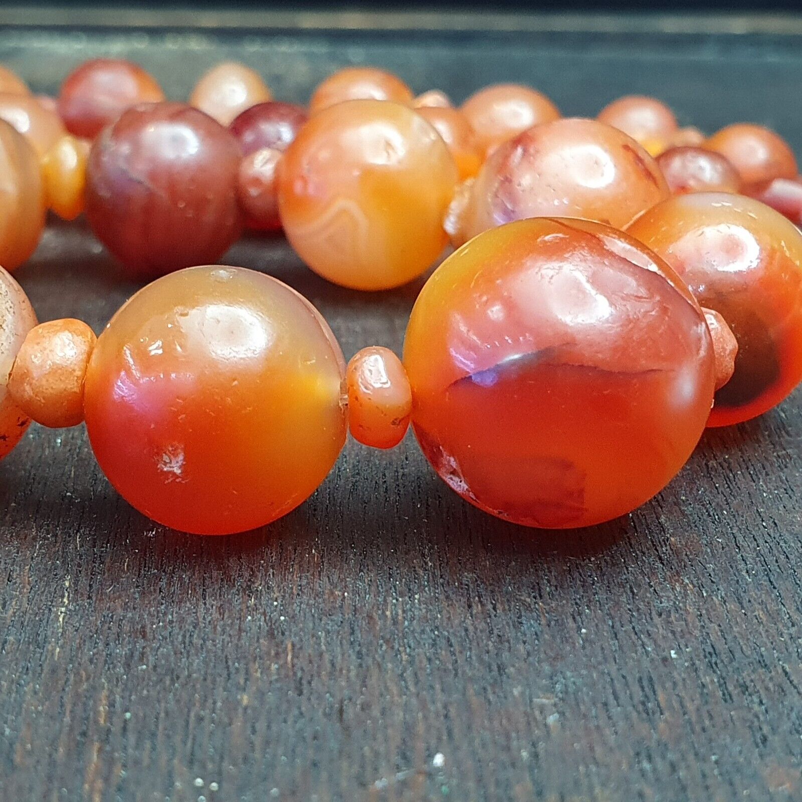 Lot Of Old Ancient Persian Carnelian Beads Agate Jewelry 1000+ years Old