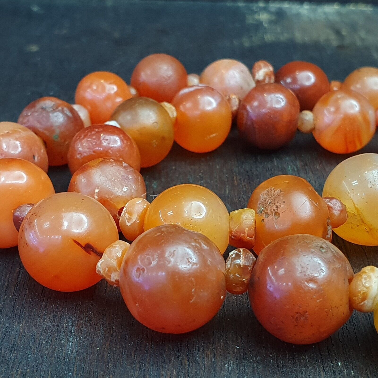 Lot Of Old Ancient Persian Carnelian Beads Agate Jewelry 1000+ years Old