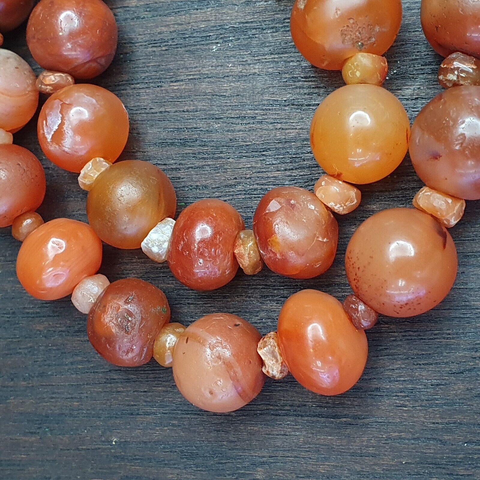 Lot Of Old Ancient Persian Carnelian Beads Agate Jewelry 1000+ years Old