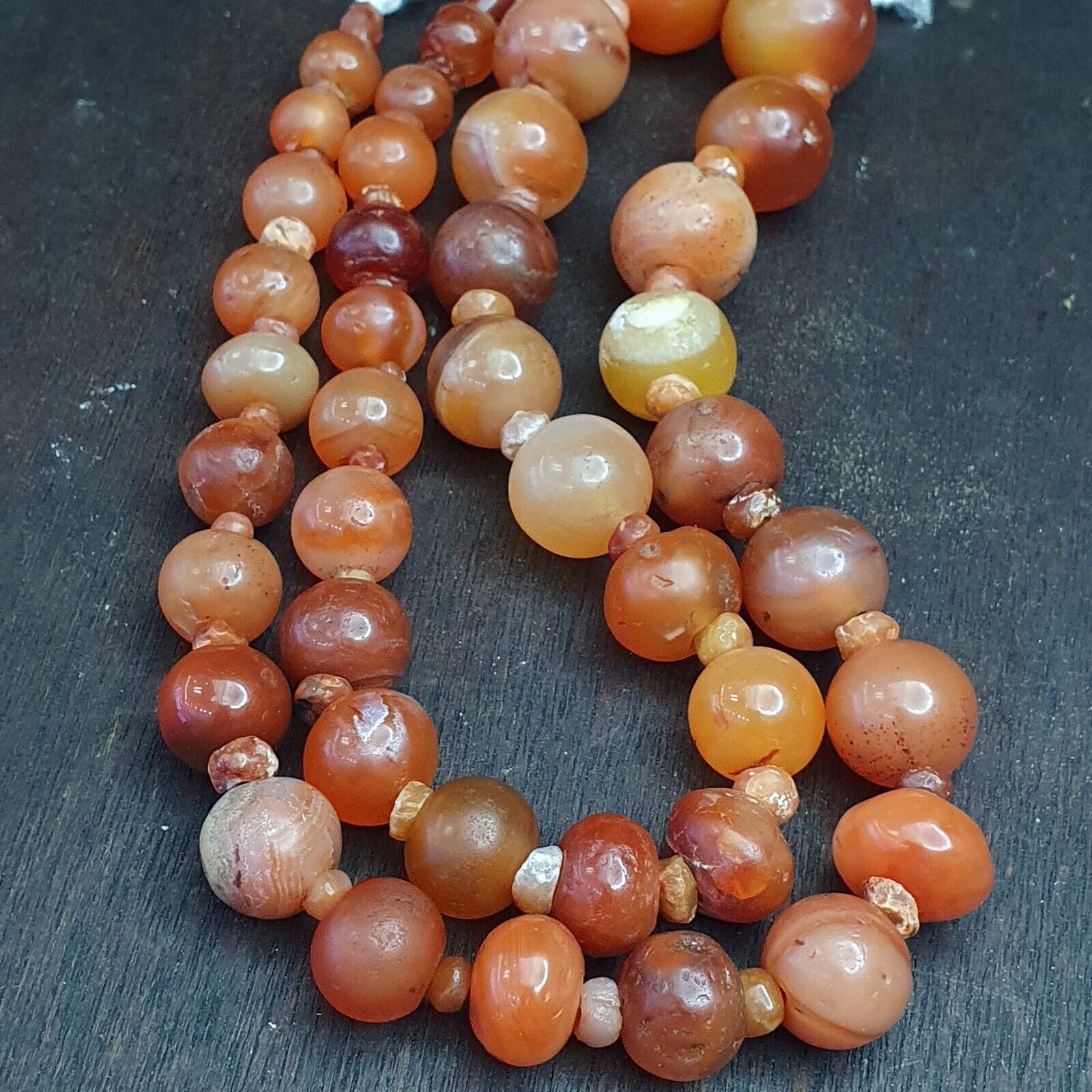 Lot Of Old Ancient Persian Carnelian Beads Agate Jewelry 1000+ years Old