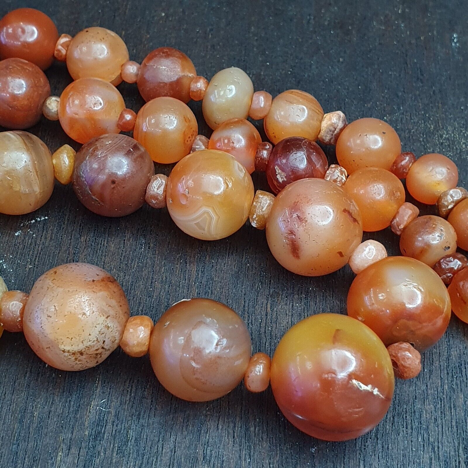 Lot Of Old Ancient Persian Carnelian Beads Agate Jewelry 1000+ years Old