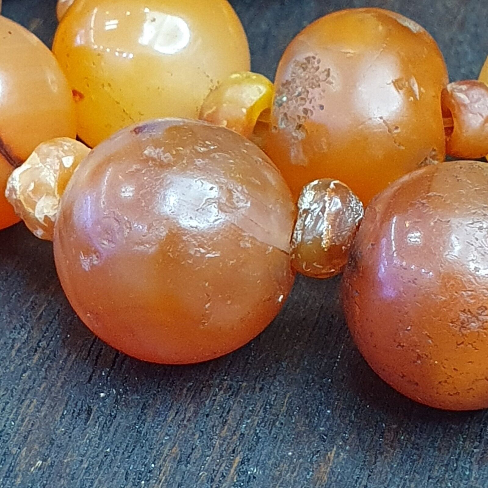 Lot Of Old Ancient Persian Carnelian Beads Agate Jewelry 1000+ years Old