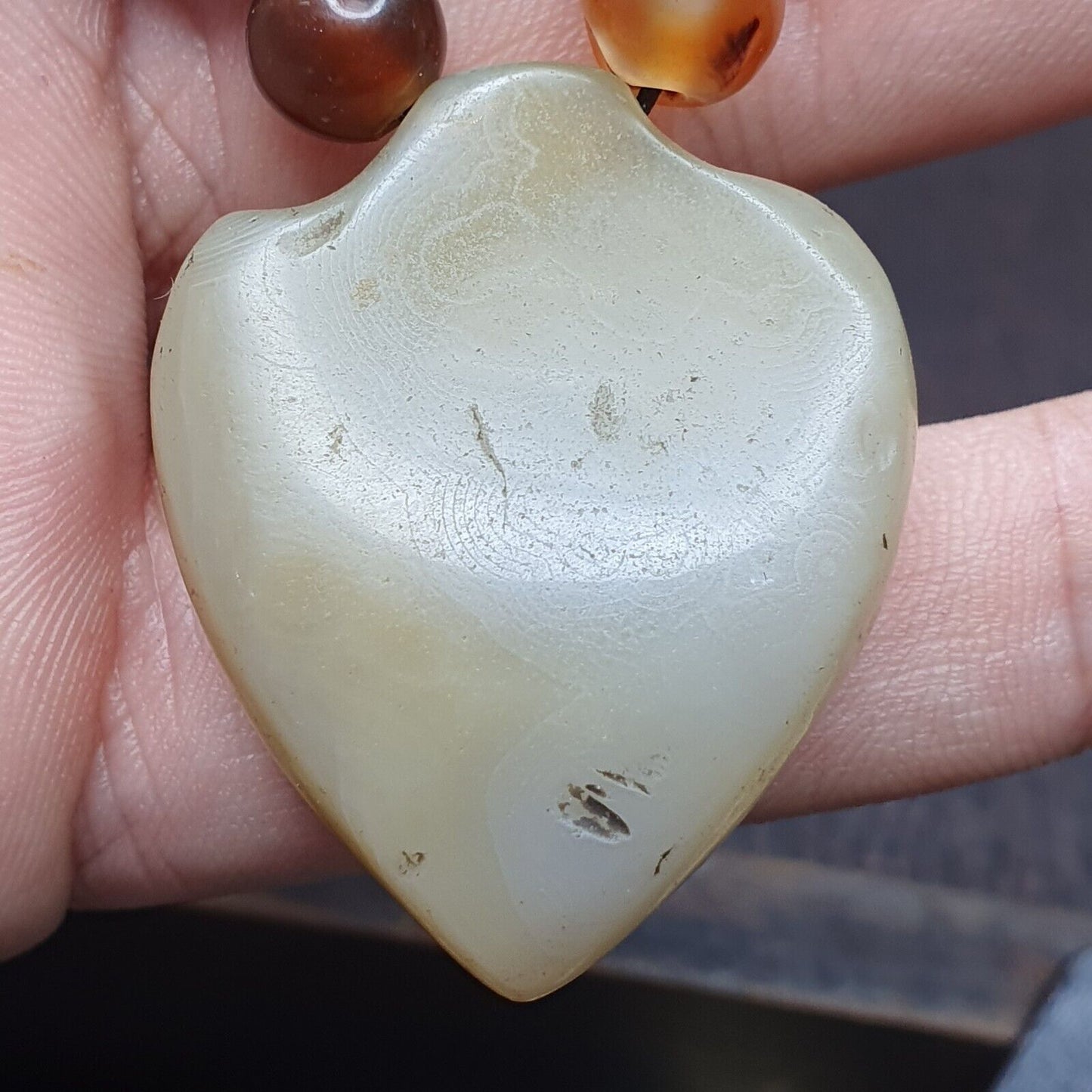 古代印度西藏蘇萊曼尼瑪瑙玉青金石長壽珠 MALA 項鍊