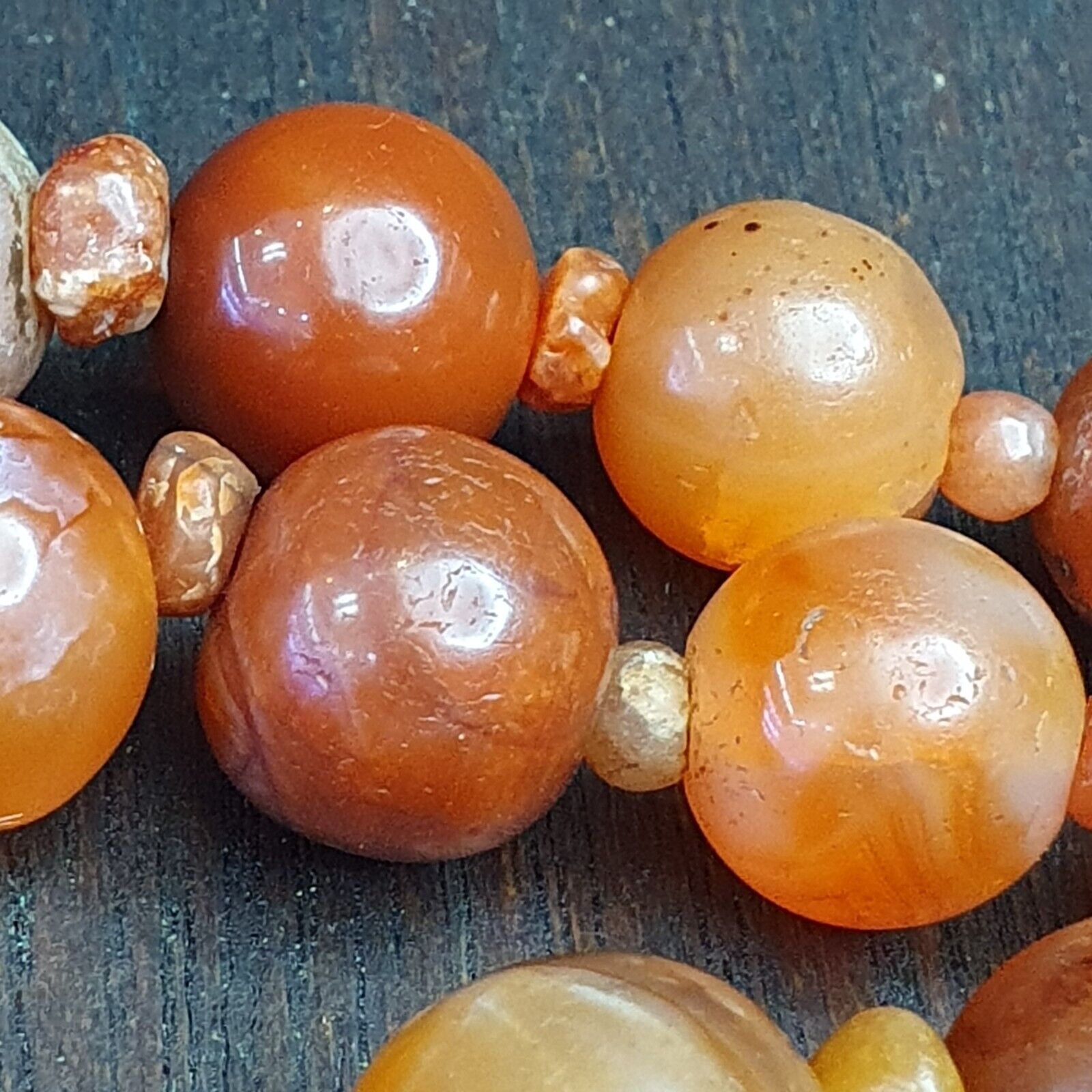 Lot Of Old Ancient Persian Carnelian Beads Agate Jewelry 1000+ years Old