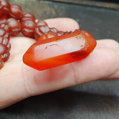 Vintage old beads antique Indo Tibetan Himalayan Tibetan carnelian necklace