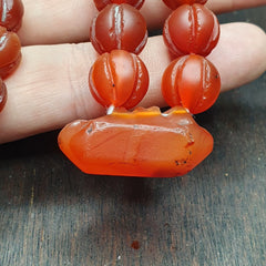 Vintage old beads antique Indo Tibetan Himalayan Tibetan carnelian necklace