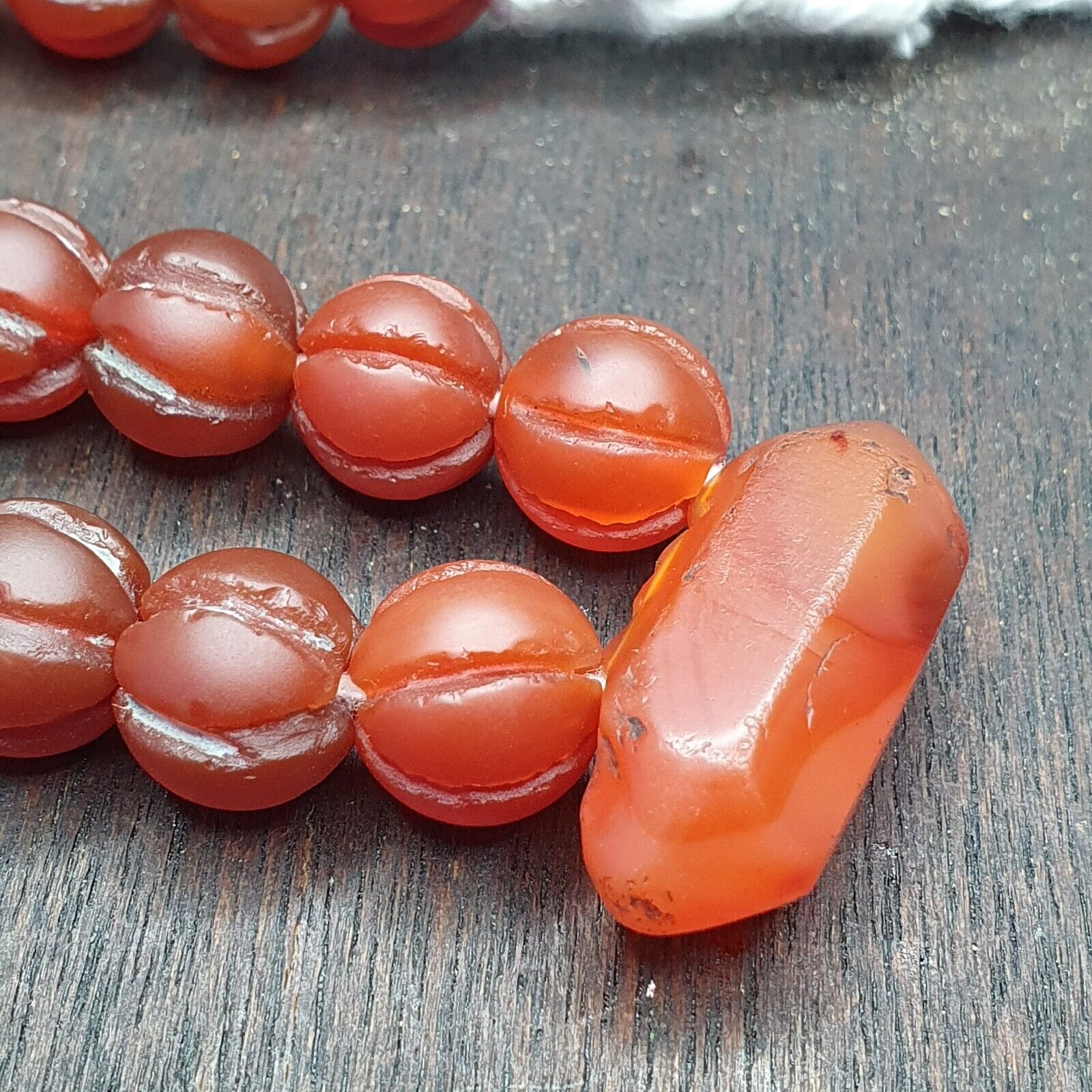Vintage old beads antique Indo Tibetan Himalayan Tibetan carnelian necklace