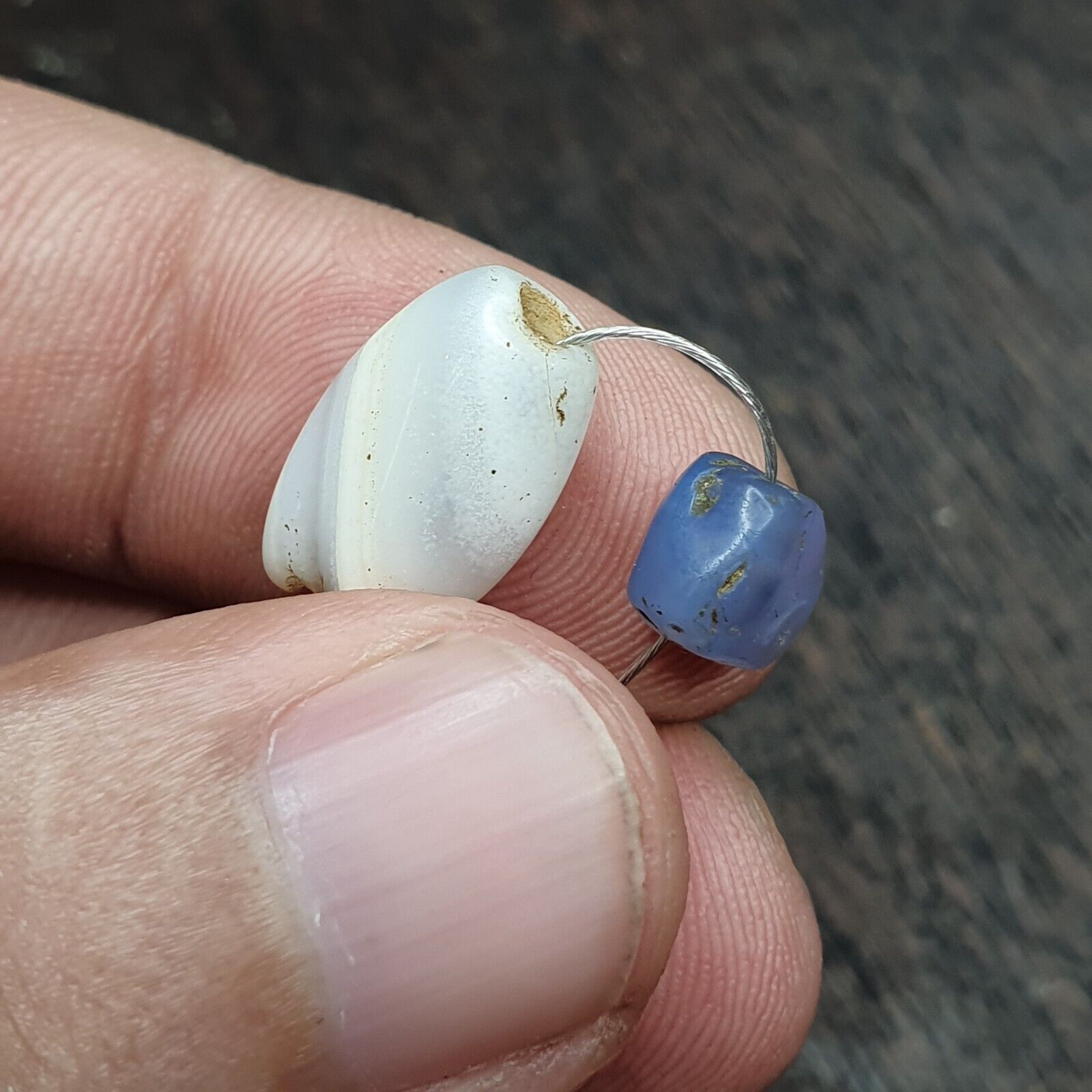 OLD BEAD Dzi Himalayan Afghani Persian Antique Agate Ancient Jewelry Antiquities