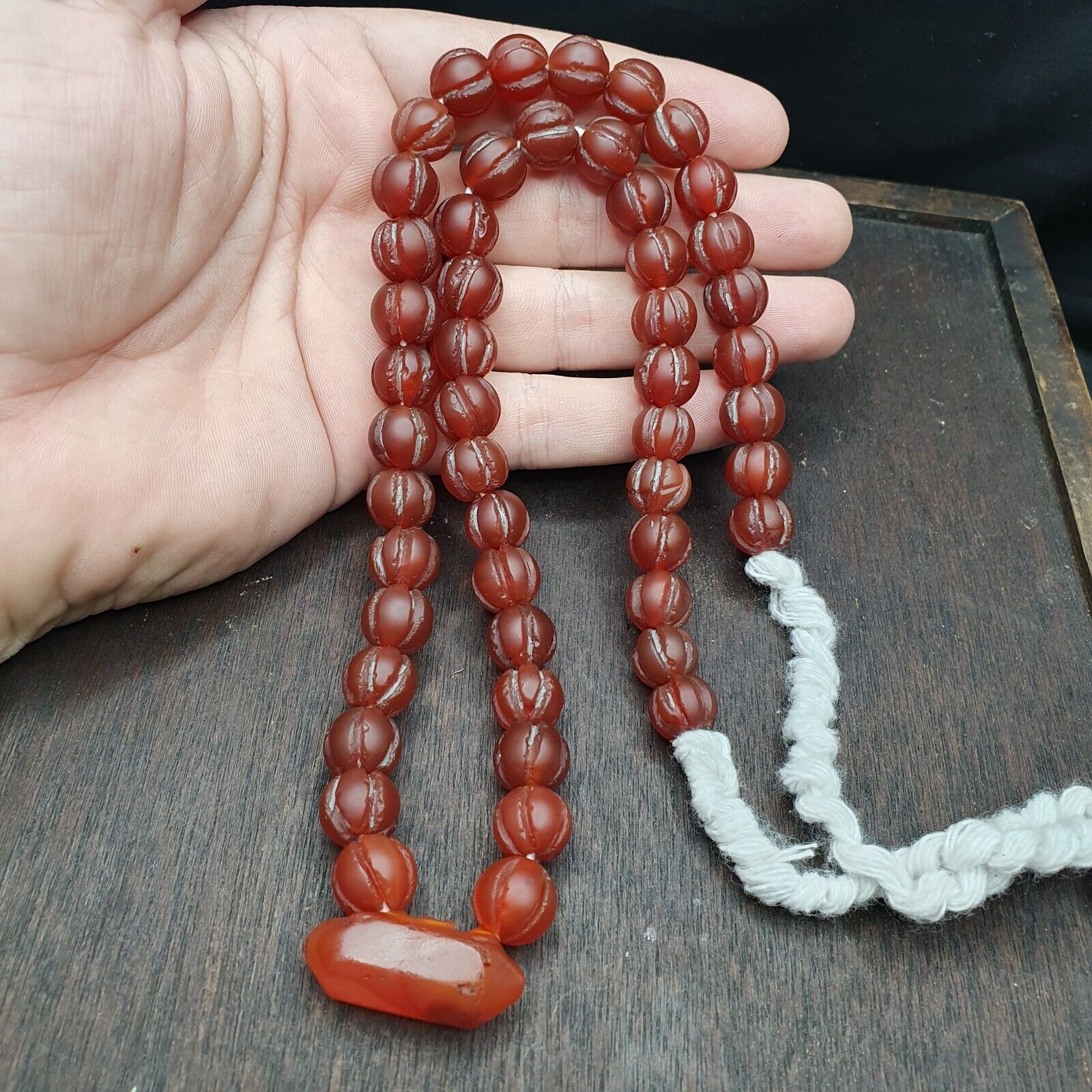 Vintage old beads antique Indo Tibetan Himalayan Tibetan carnelian necklace