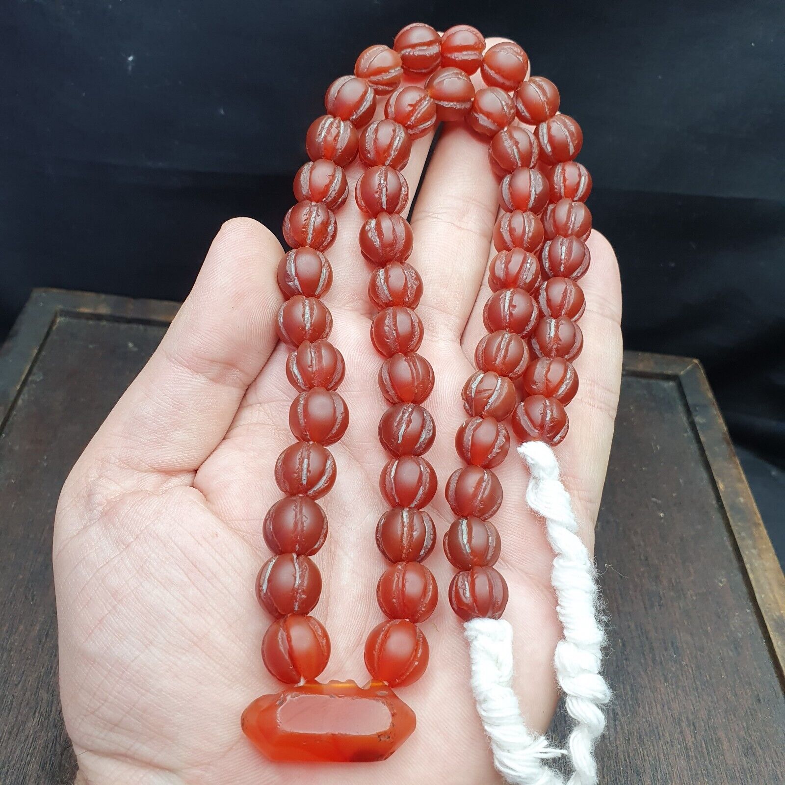 Vintage old beads antique Indo Tibetan Himalayan Tibetan carnelian necklace