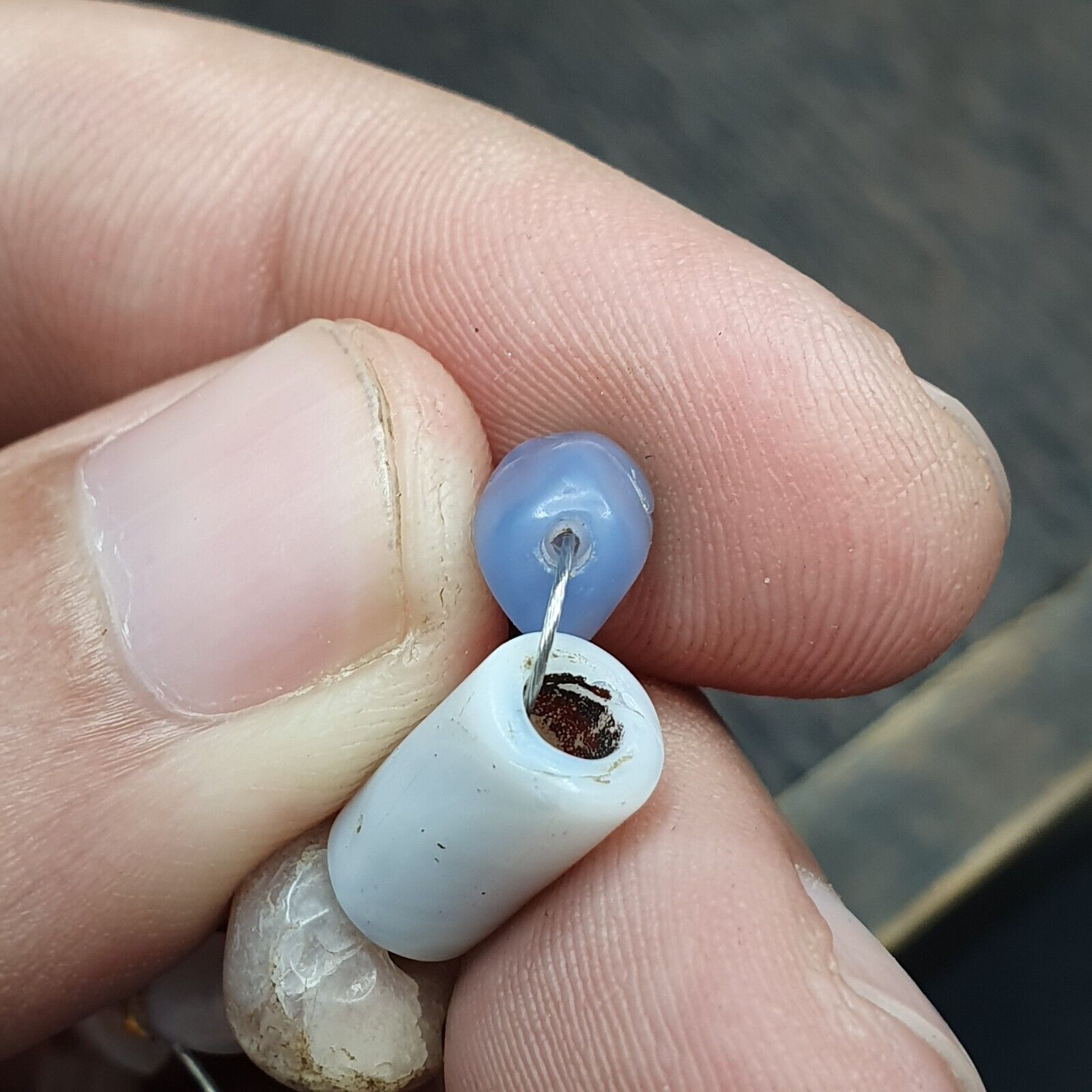 OLD BEAD Dzi Himalayan Afghani Persian Antique Agate Ancient Jewelry Antiquities