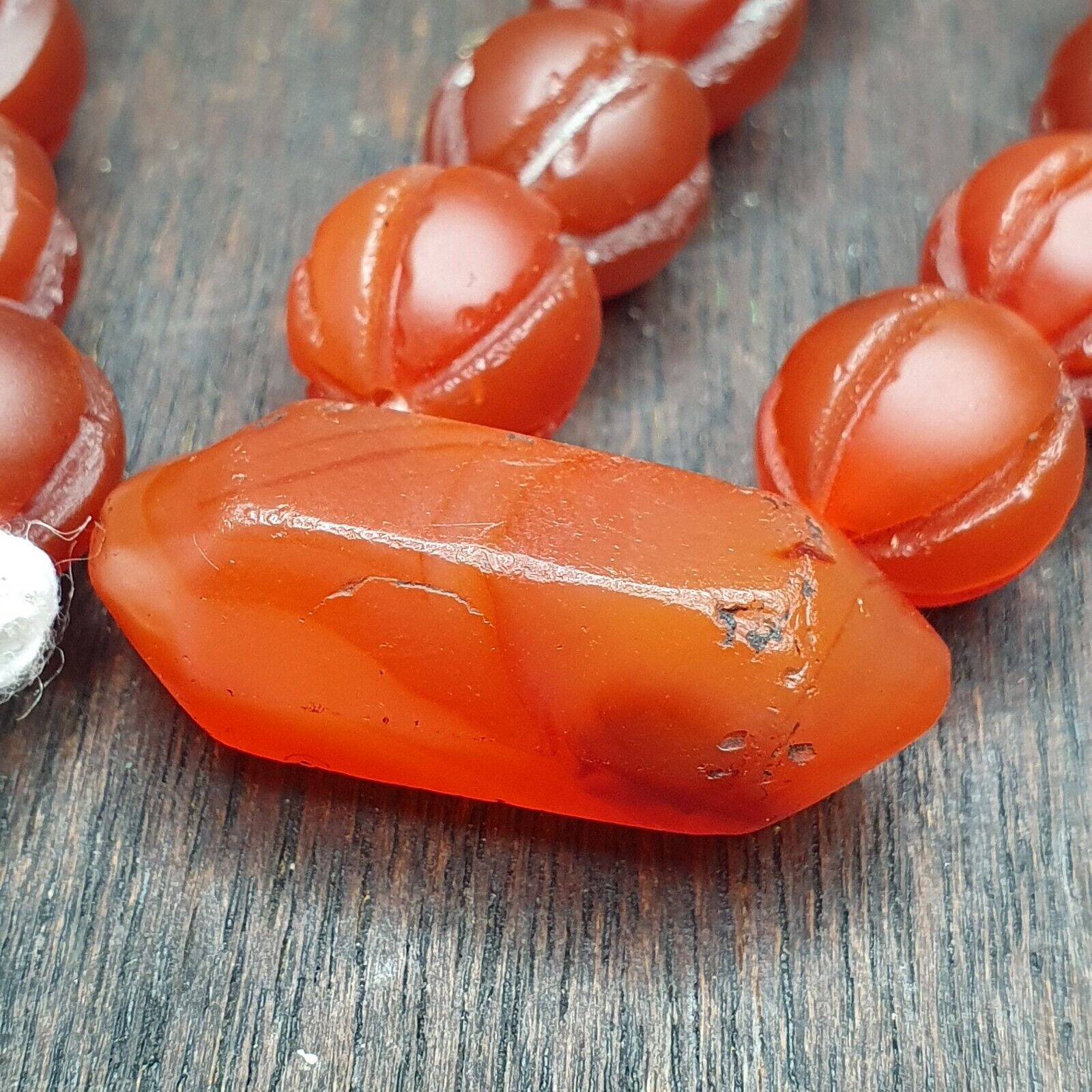 Vintage old beads antique Indo Tibetan Himalayan Tibetan carnelian necklace