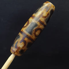 Vintage OLD Himalayan Indo Tibetan rare EYE Patterns eyes Dzi Amulet Beads