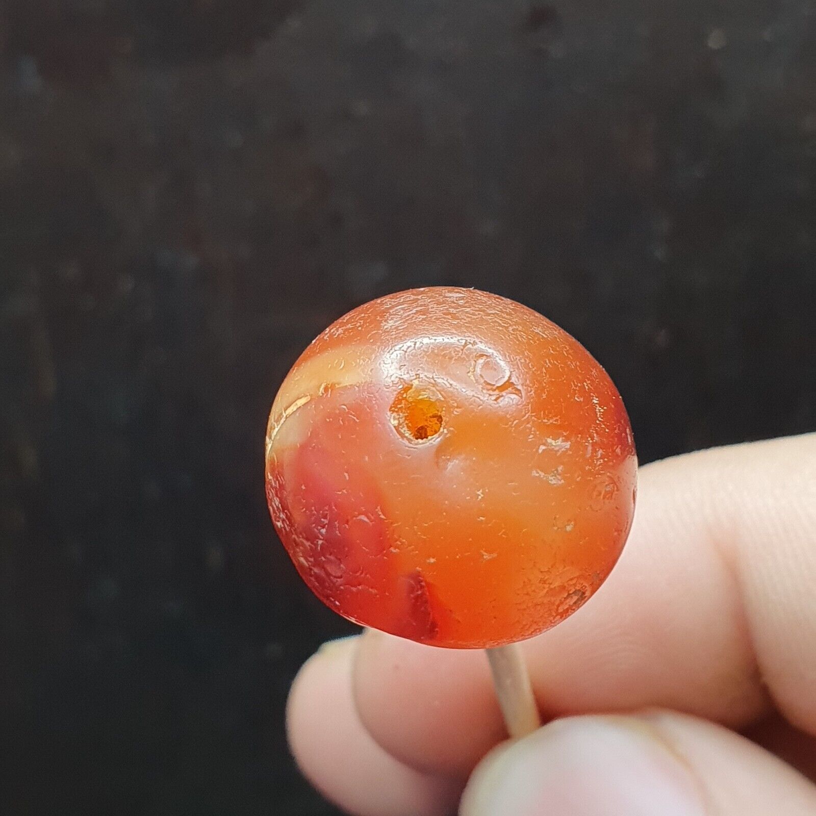 ANCIENT RARE PERSIAN SASSANIAN CARNELIAN AGATE  BEAD