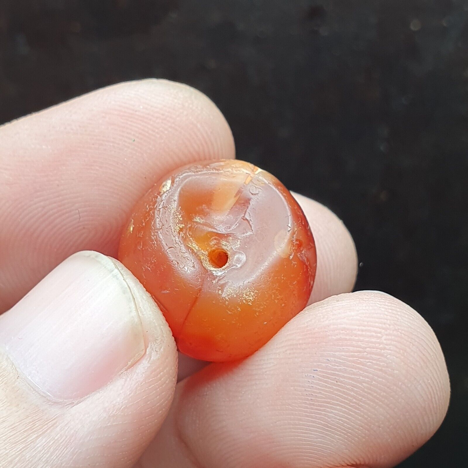 ANCIENT RARE PERSIAN SASSANIAN CARNELIAN AGATE  BEAD