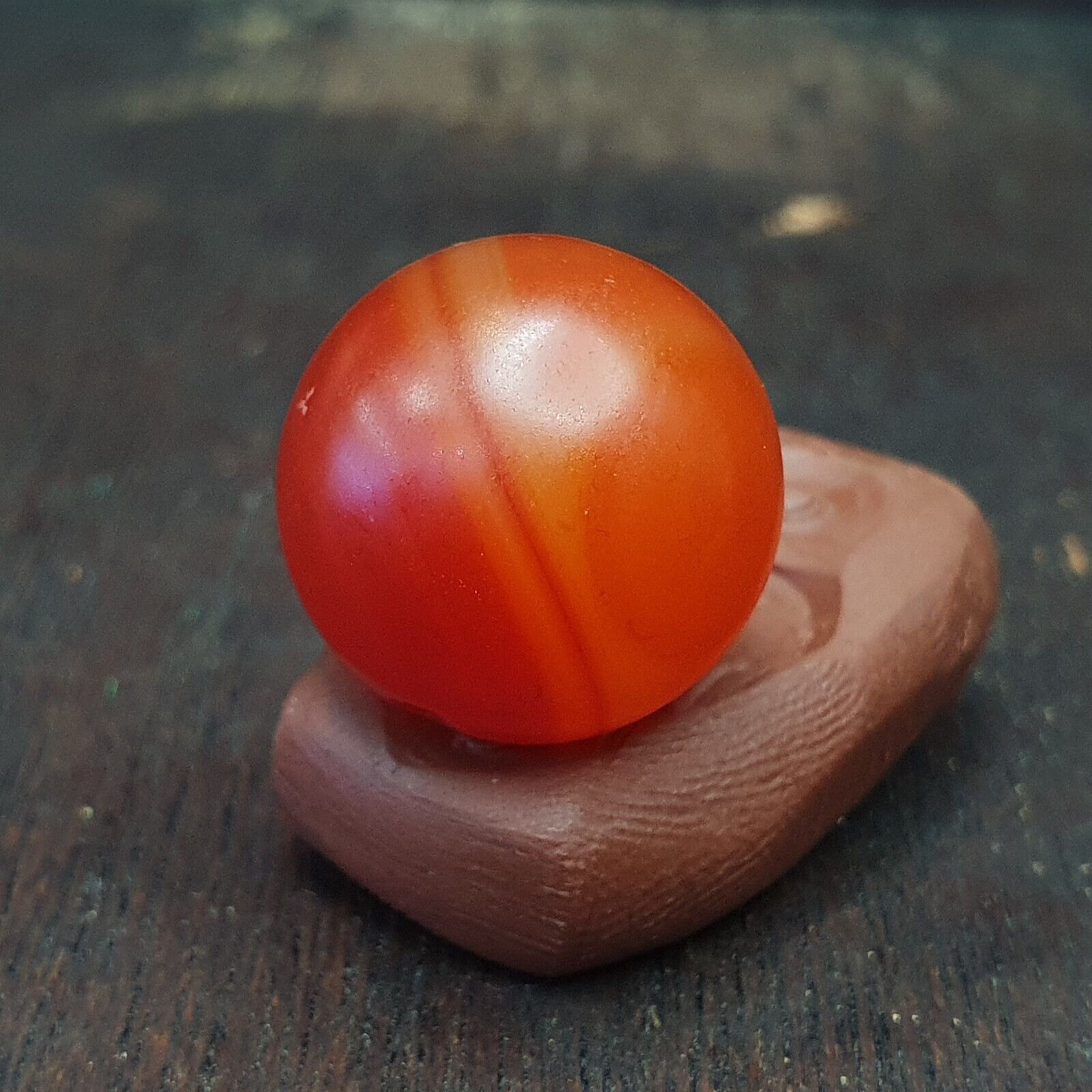 ANCIENT WORLD CLASS AGATE SEAL BEAD " Animal " PATTERN PATINA