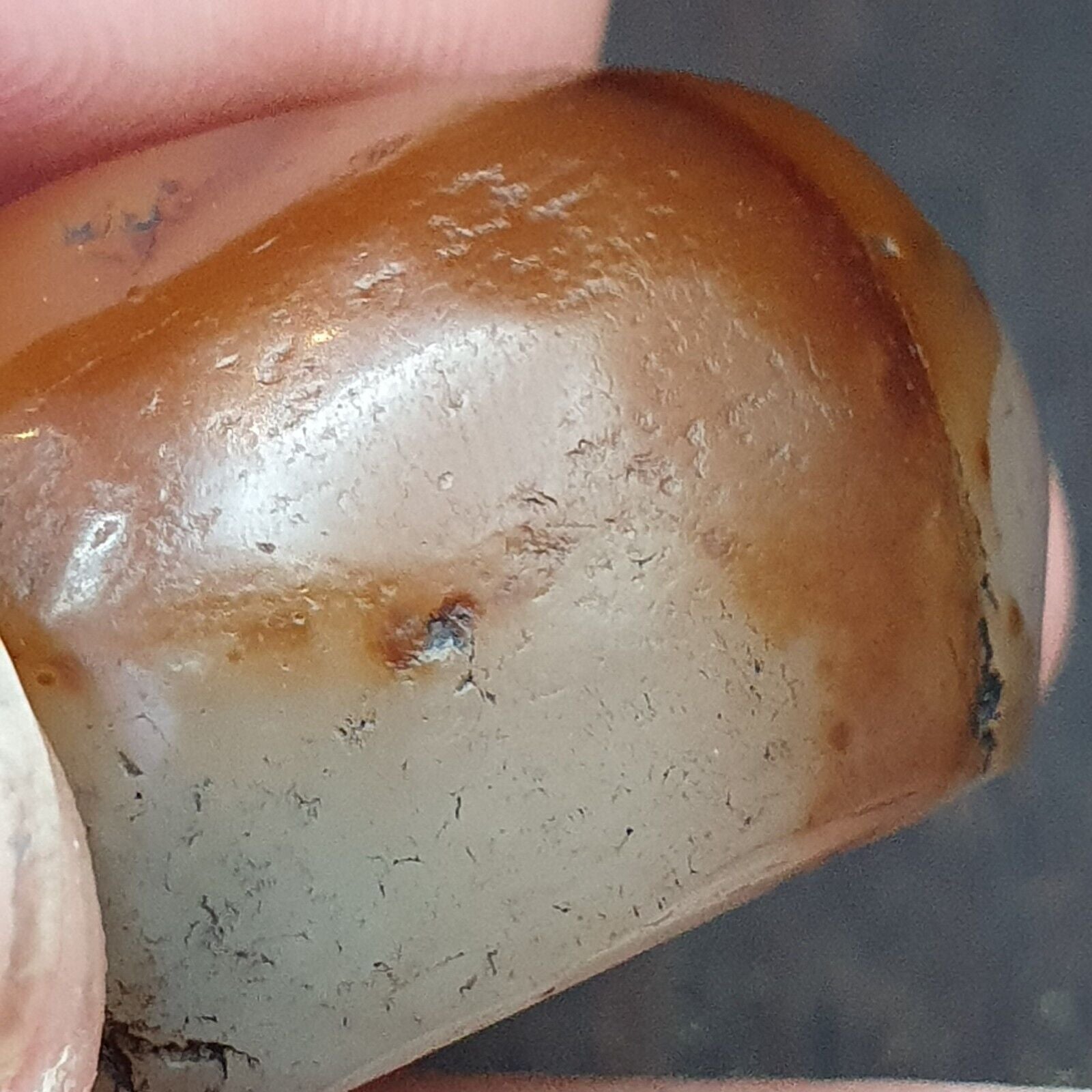 Genuine Ancient Agate Stamp Seal Intaglio Signet,Sassanian Engraved Pendant Bead