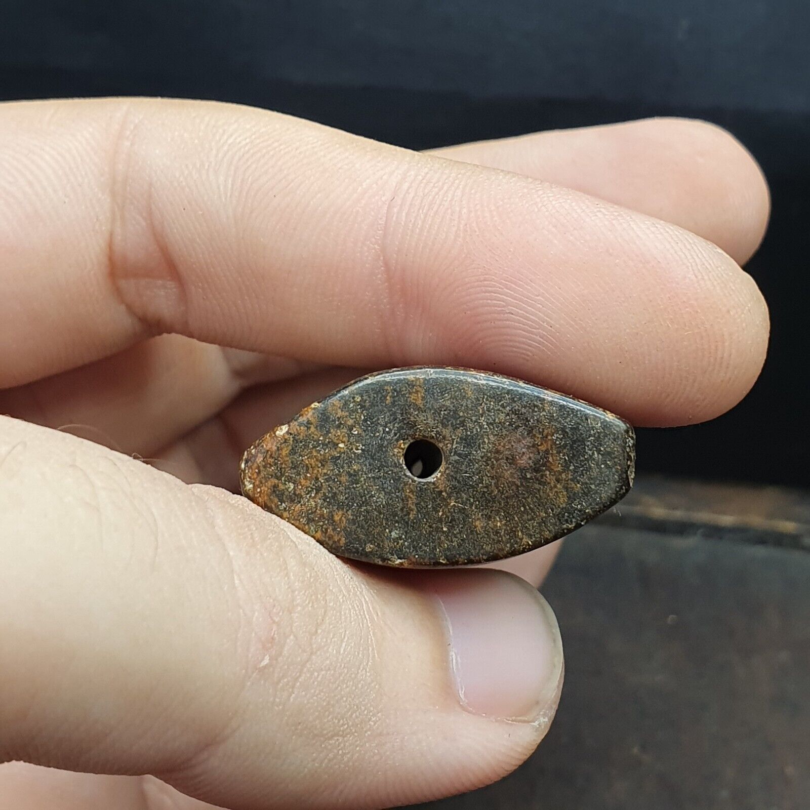 UNUSUAL ANTIQUE CHINESE JADE DOUBLE CONG VASE BEAD PENDANT CARVING BIRD