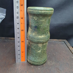 CARVED WITH DRAGON DECORATION OLD CHINESE ANTIQUES JADE SNUFF BOTTLE,