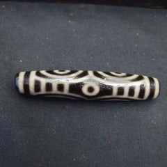 Tibetan 6 eyes dzi bead old amulet pure rare Pattern Tibet SIX eyed gzi pendant