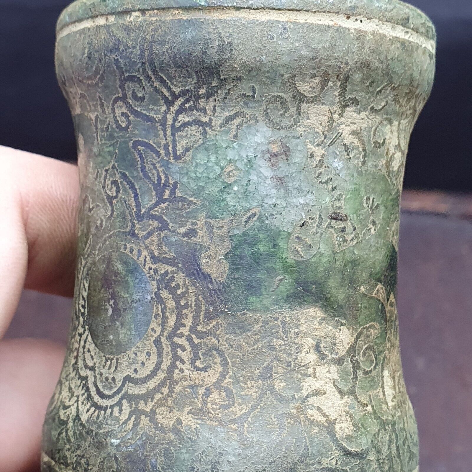 CARVED WITH DRAGON DECORATION OLD CHINESE ANTIQUES JADE SNUFF BOTTLE,