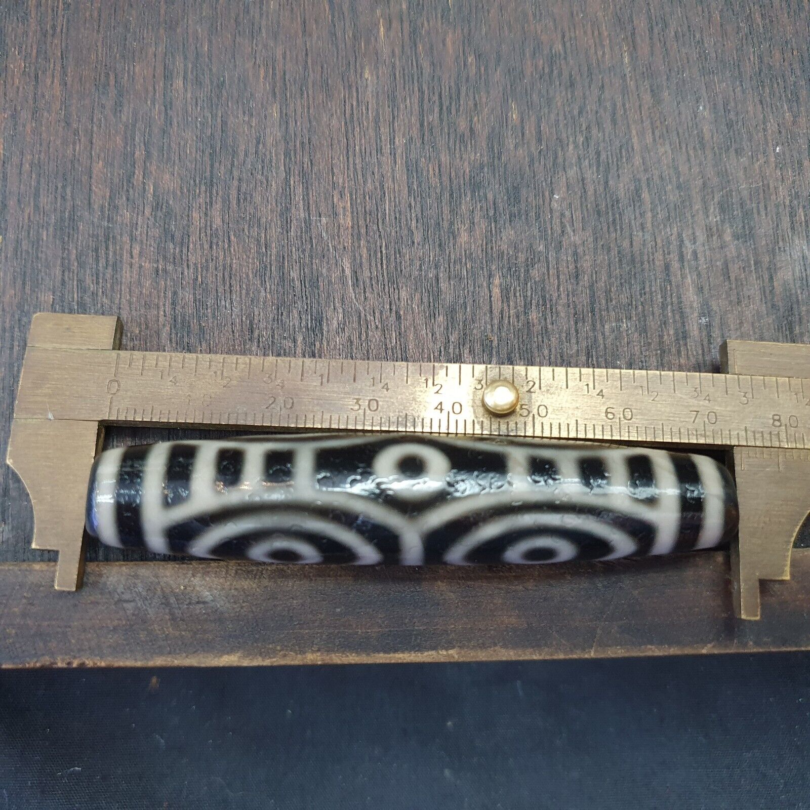 Tibetan 6 eyes dzi bead old amulet pure rare Pattern Tibet SIX eyed gzi pendant