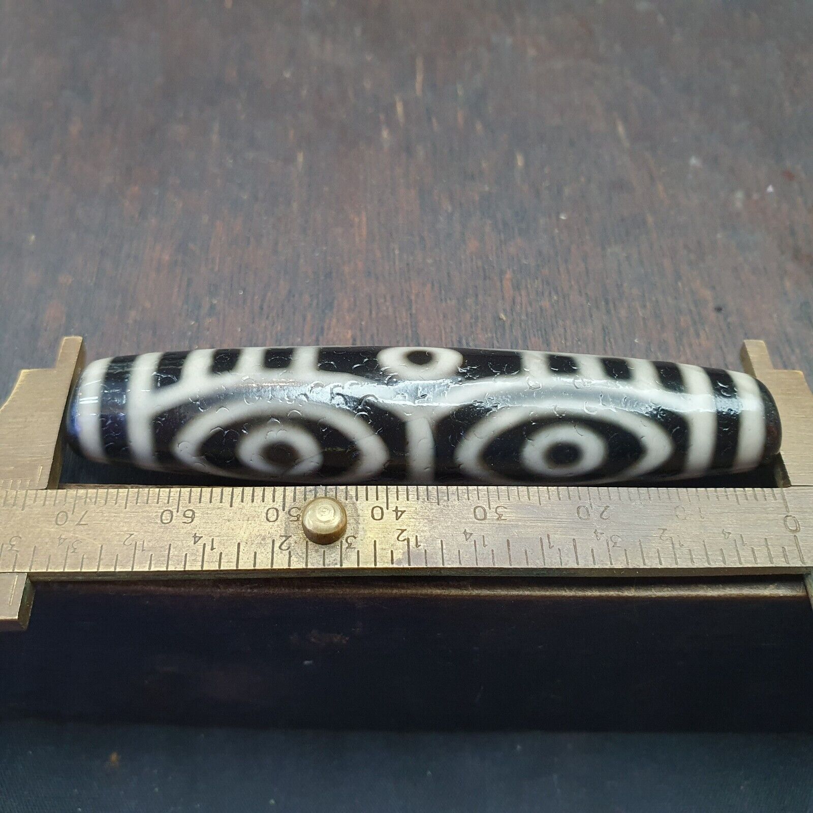 Tibetan 6 eyes dzi bead old amulet pure rare Pattern Tibet SIX eyed gzi pendant