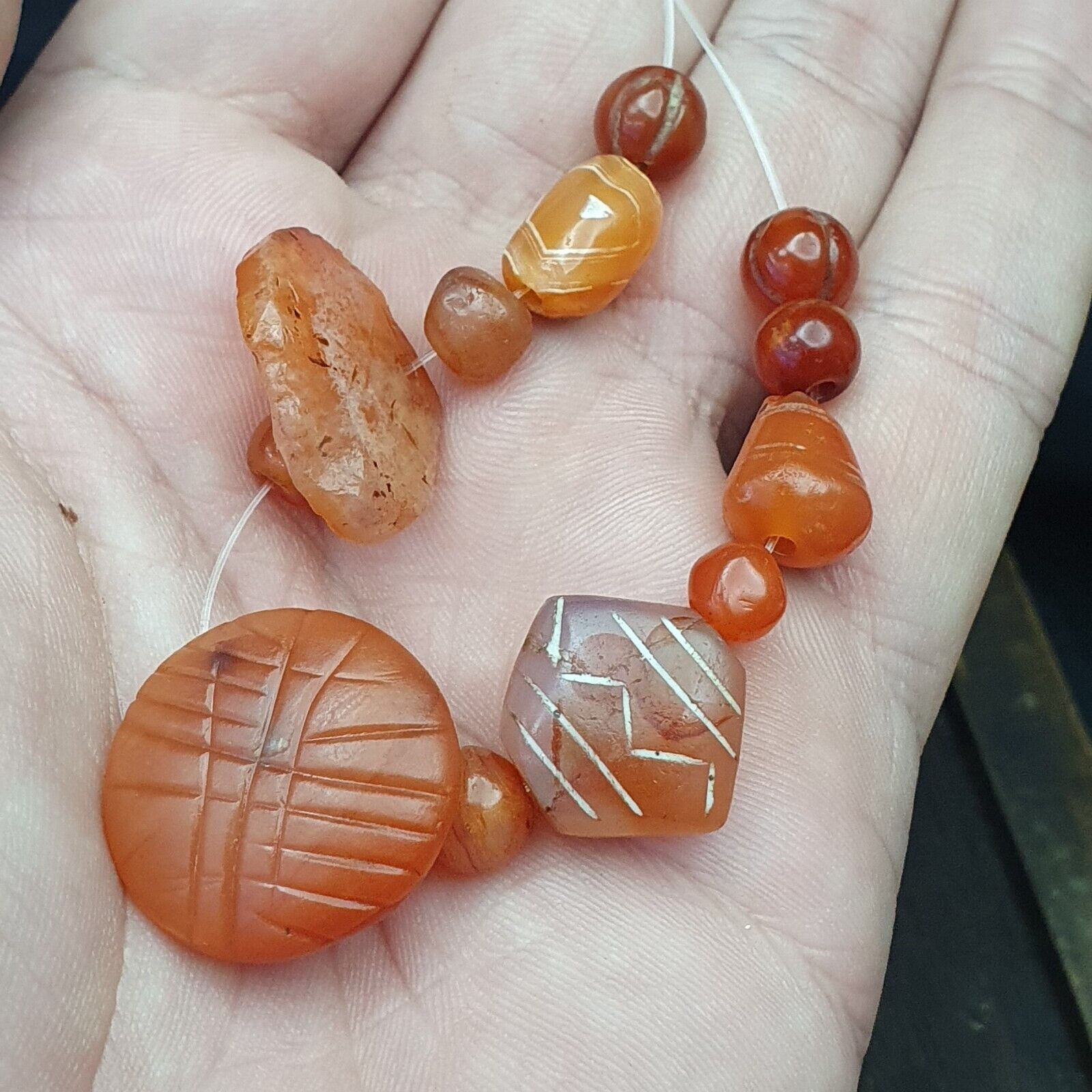 Wonderful Ancient Sasanian Etched Carnelian Bead in good Condition