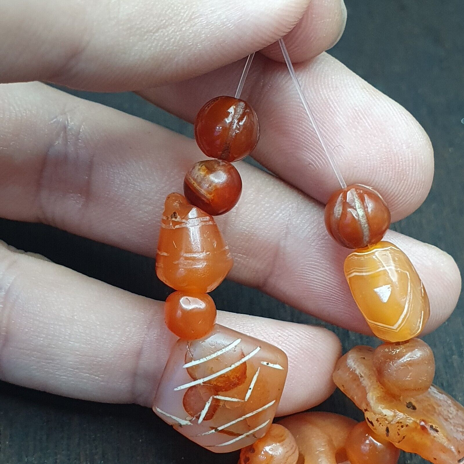 Wonderful Ancient Sasanian Etched Carnelian Bead in good Condition