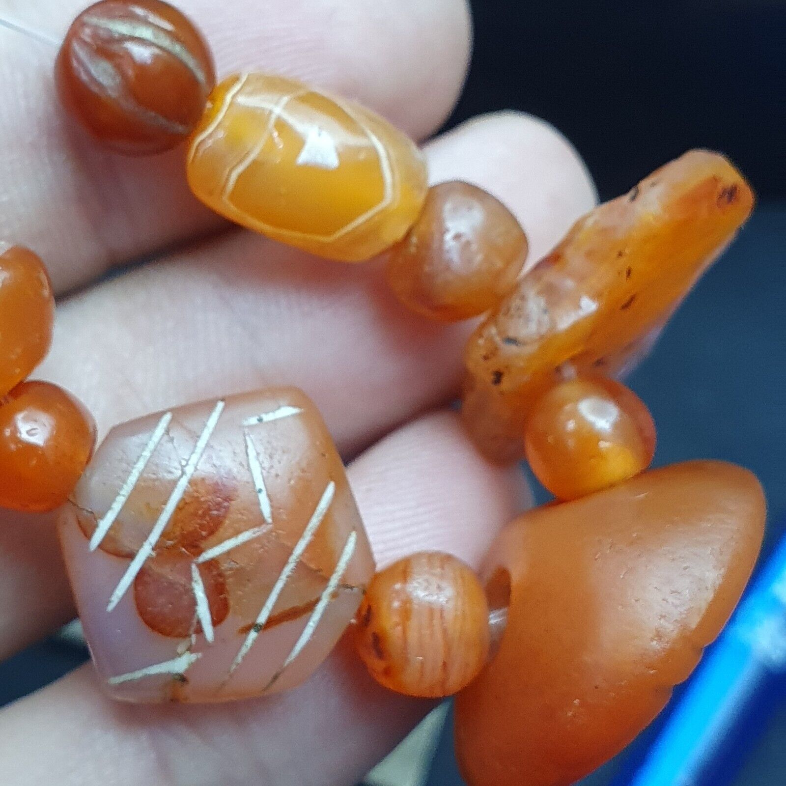 Wonderful Ancient Sasanian Etched Carnelian Bead in good Condition