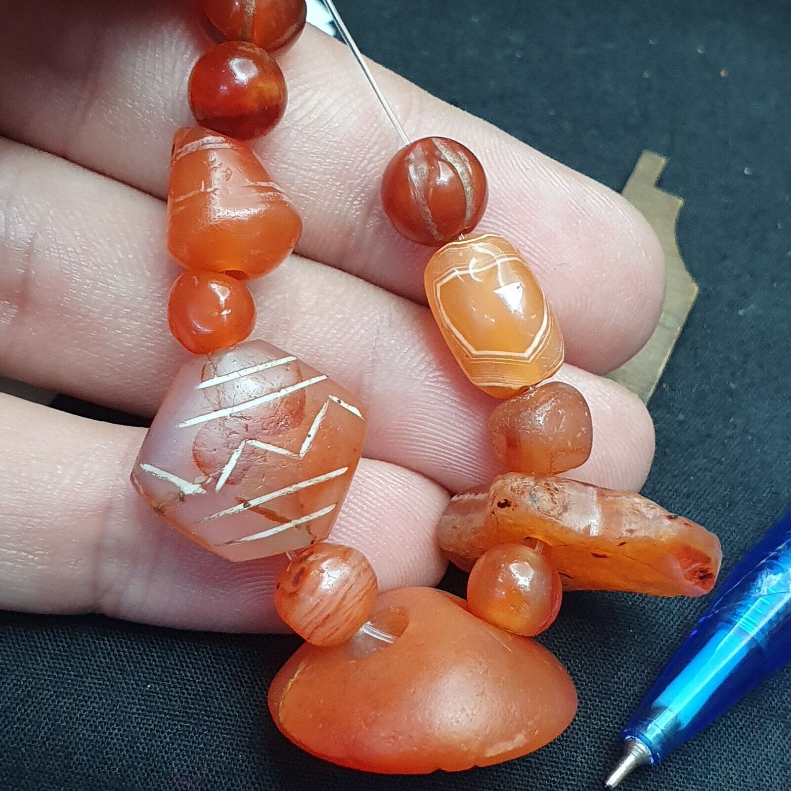Wonderful Ancient Sasanian Etched Carnelian Bead in good Condition