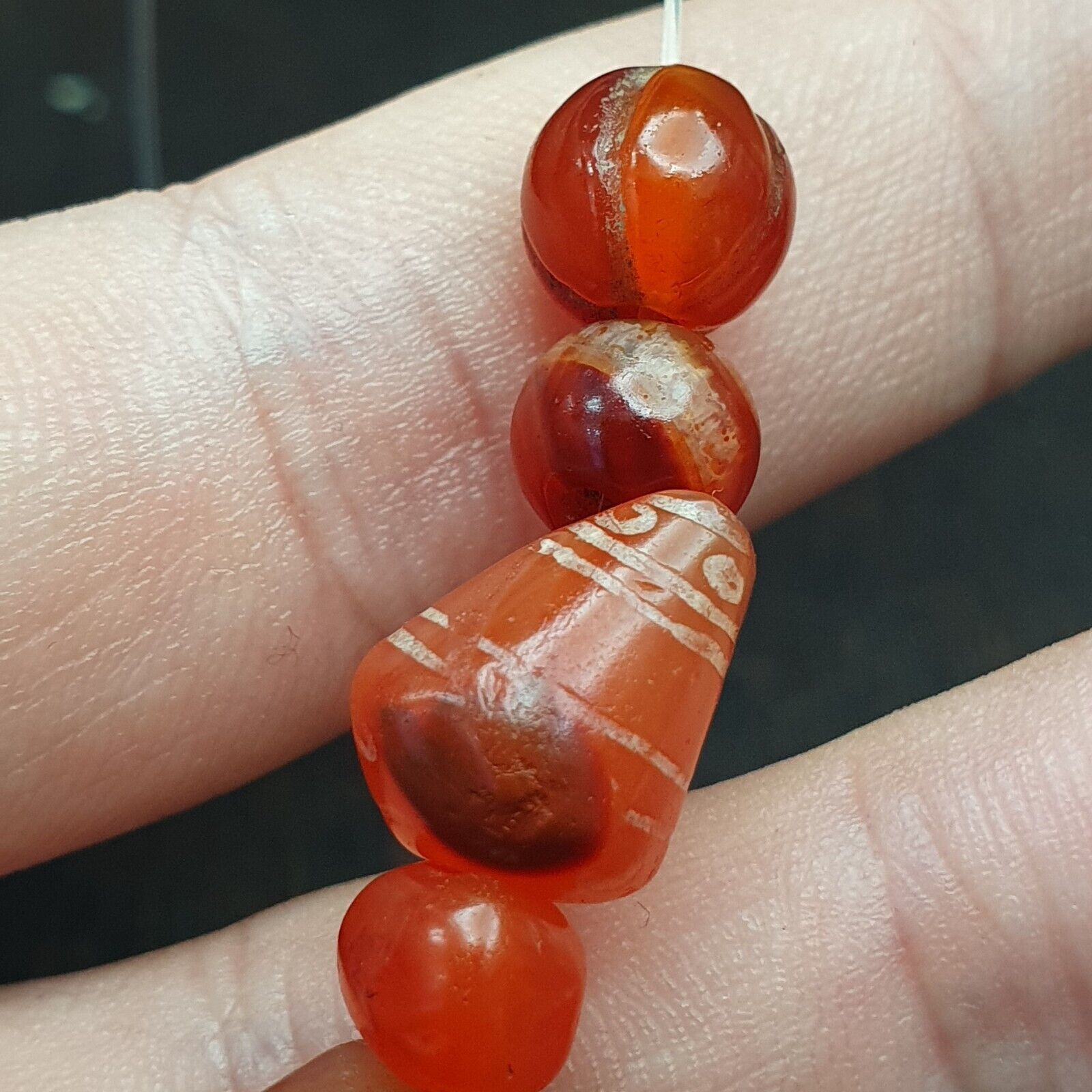 Wonderful Ancient Sasanian Etched Carnelian Bead in good Condition
