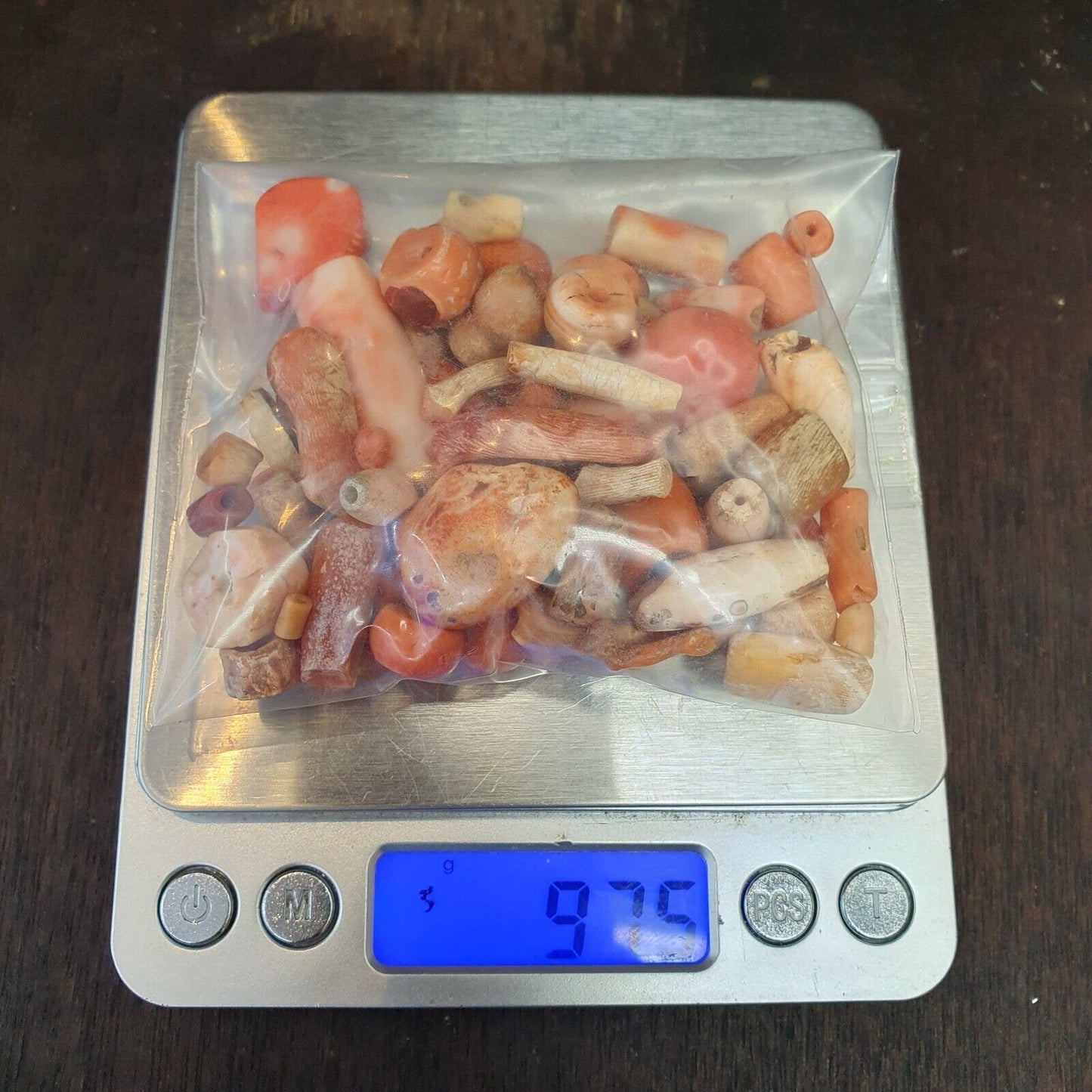 珊瑚珠批量古董 95 克天然珊瑚珠珊瑚項鍊