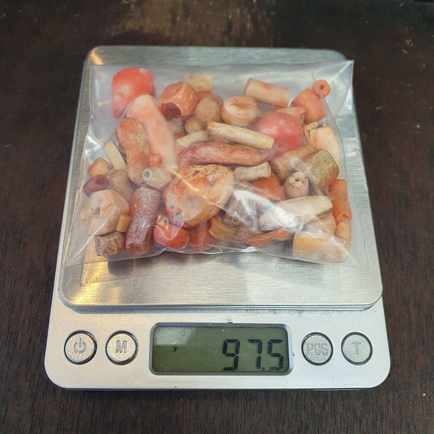 珊瑚珠批量古董 95 克天然珊瑚珠珊瑚項鍊