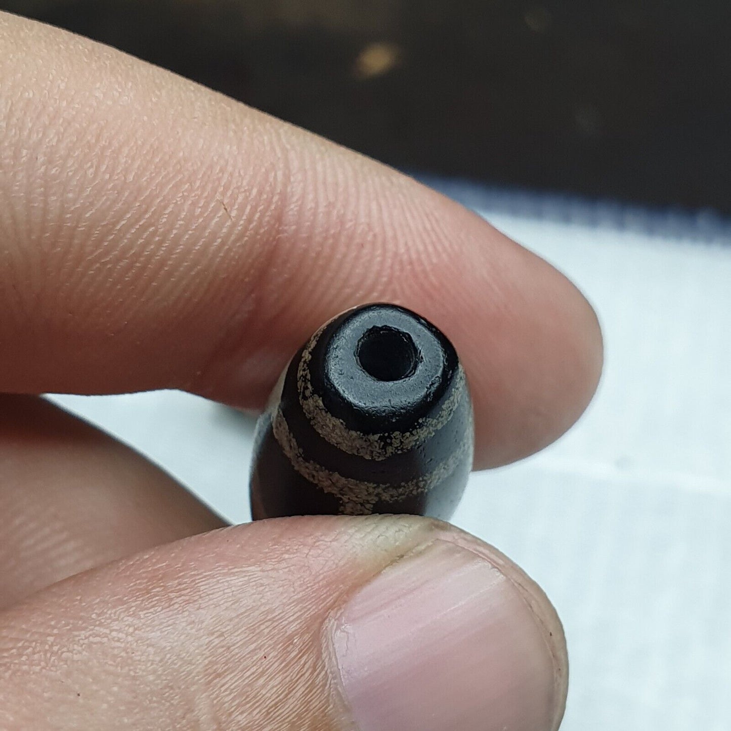 精美批量復古舊喜馬拉雅印度西藏蝕刻瑪瑙珠批量 6 件