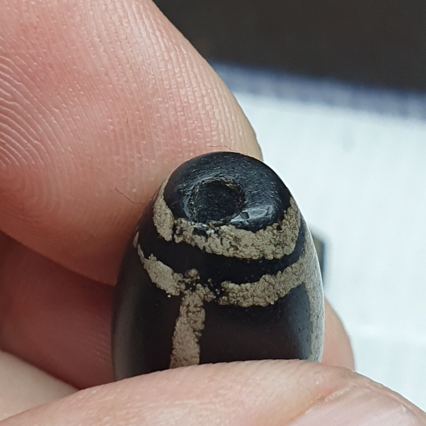 精美批量復古舊喜馬拉雅印度西藏蝕刻瑪瑙珠批量 6 件
