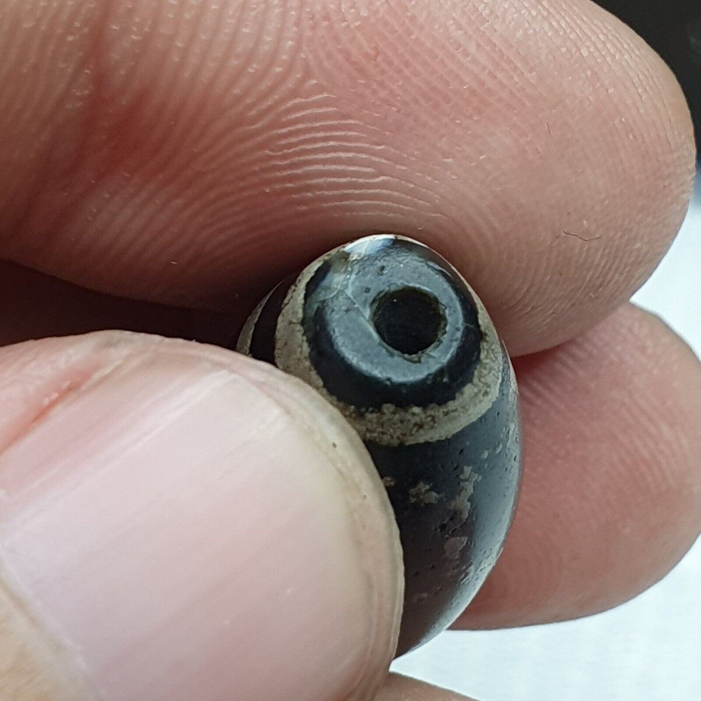 精美批量復古舊喜馬拉雅印度西藏蝕刻瑪瑙珠批量 6 件