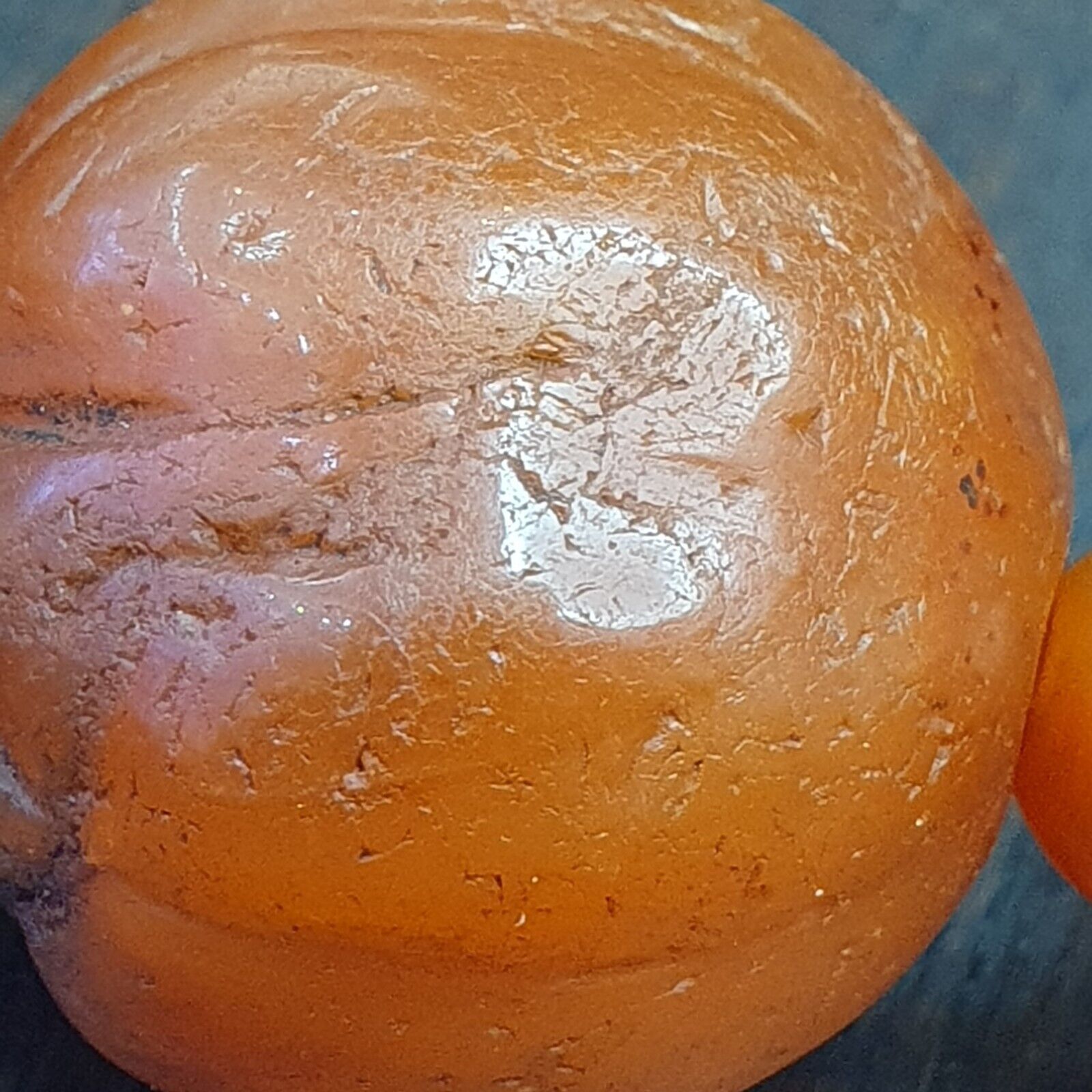 Old Ancient Indo Tibetan Carnelian Pema Raka Amulet Prayer Beads Jewelry