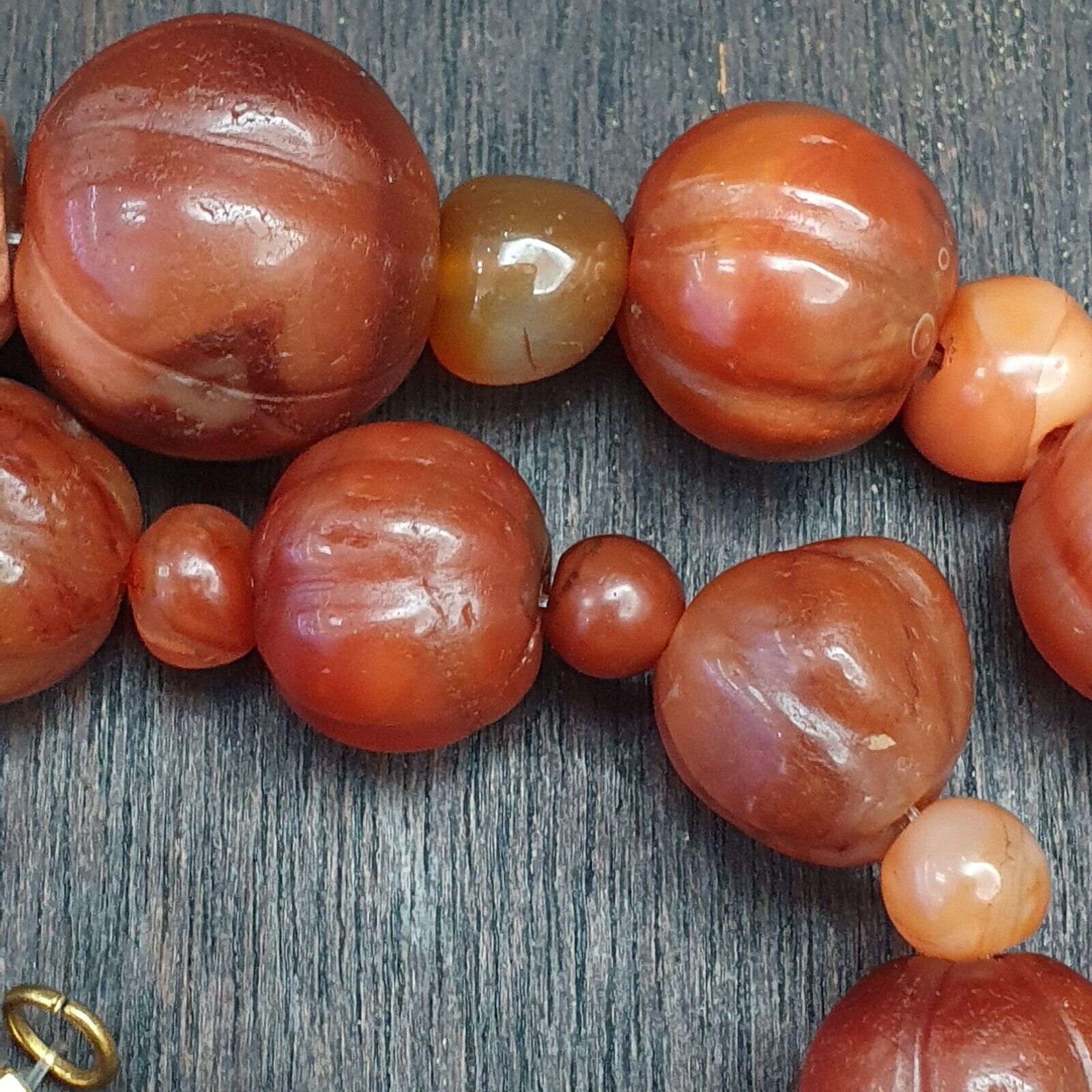 Old Ancient Indo Tibetan Carnelian Agate Beads Amulet  Beads Jewelry necklace