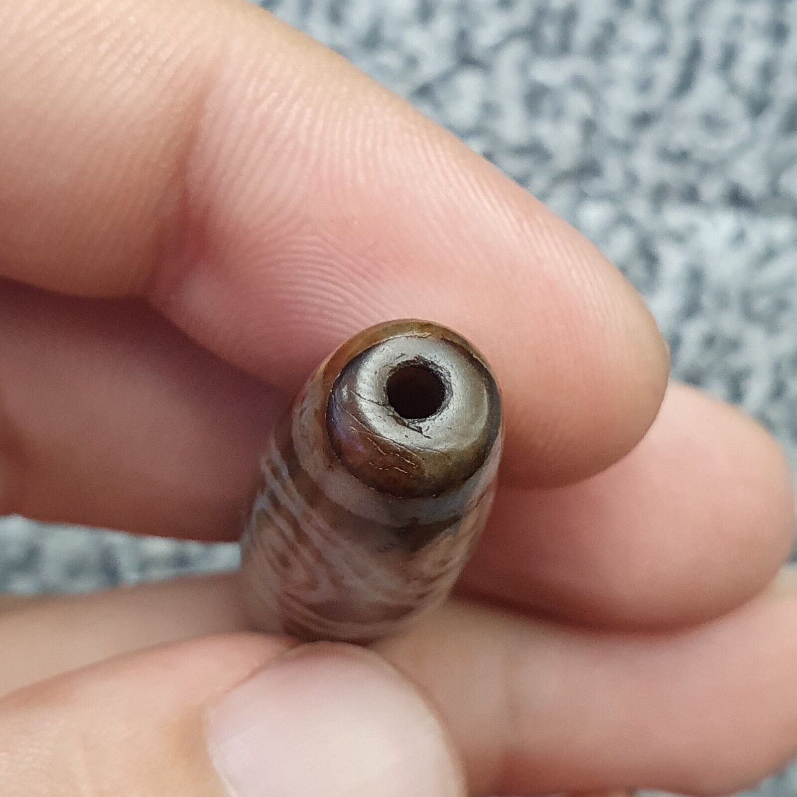 OLD Indo Tibetan Eyes Beads unique Patterns Dzi Amulet Beads
