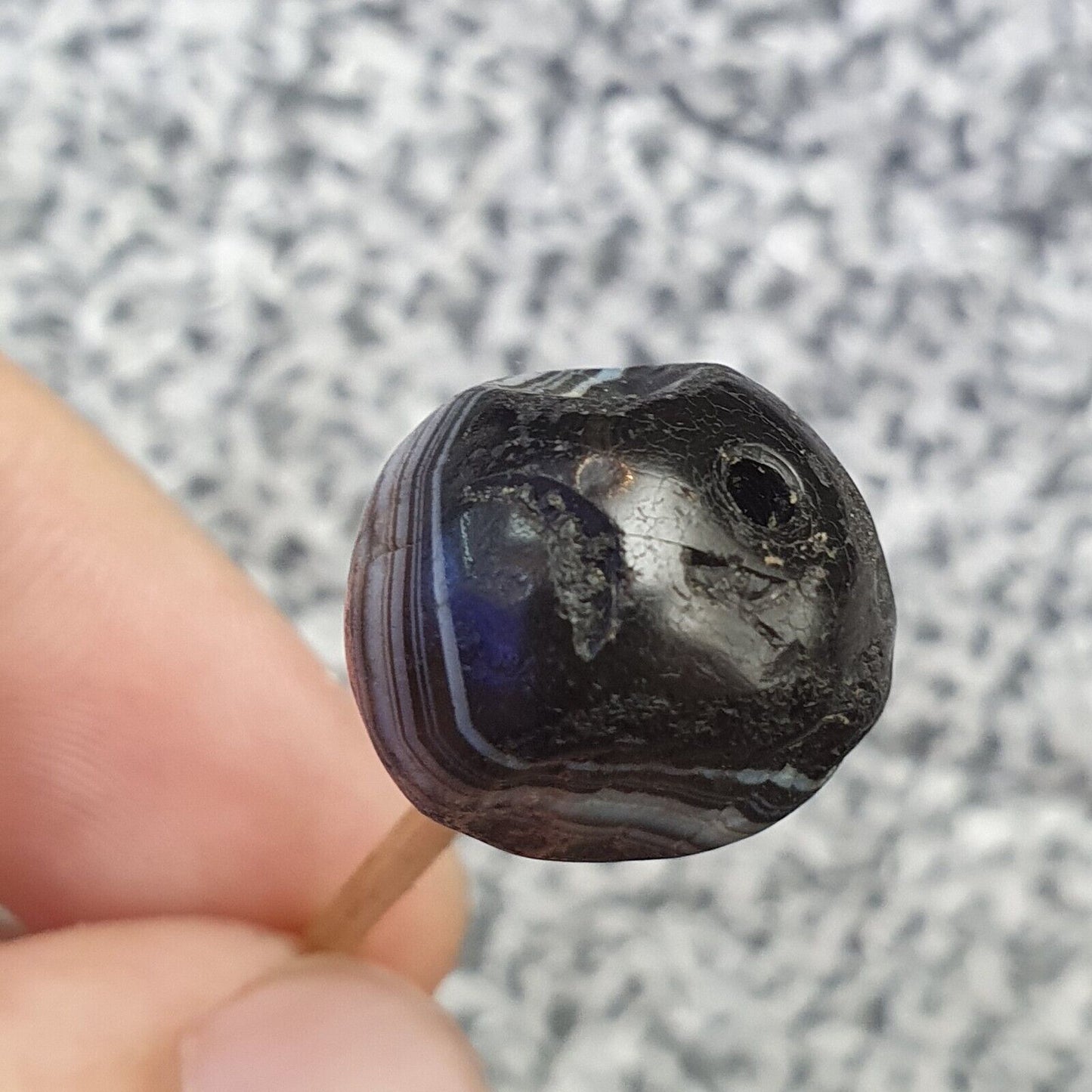 Antike alte alte Himalaya-Indo-Tibetische ACHAT-Perle