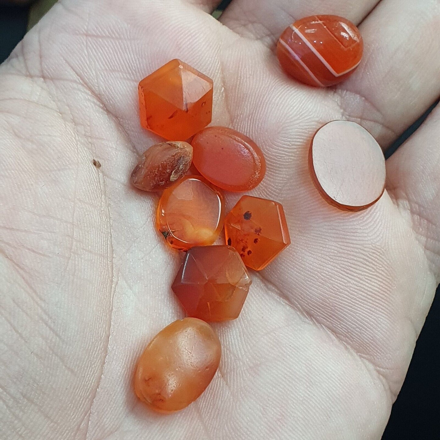 拍品 9 古董紅瑪瑙老喜馬拉雅印度西藏非洲瑪瑙凸圓面