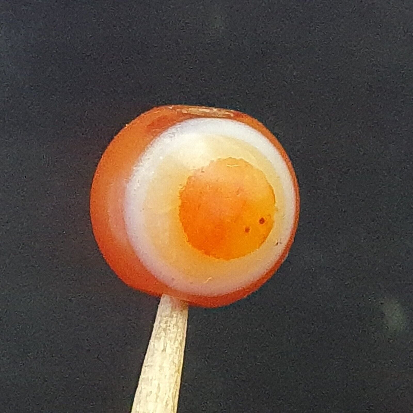 Antique old Middle Eastern Old YEMENI Eye carnelian Agate bead Amulet