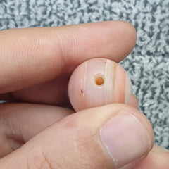 Antique old Middle Eastern Pink Agate Stone Eye bead Amulet