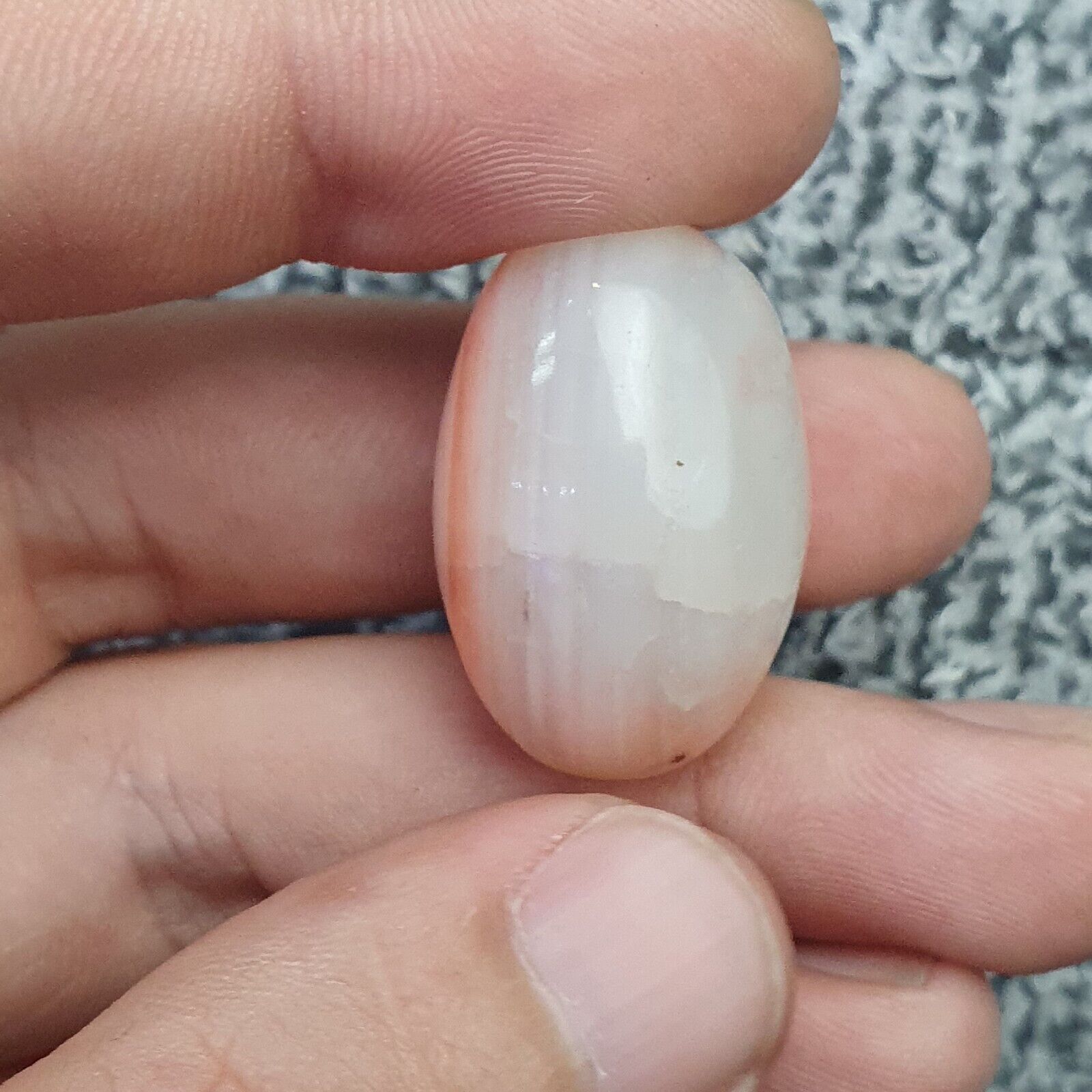 Antique old Middle Eastern Pink Agate Stone Eye bead Amulet
