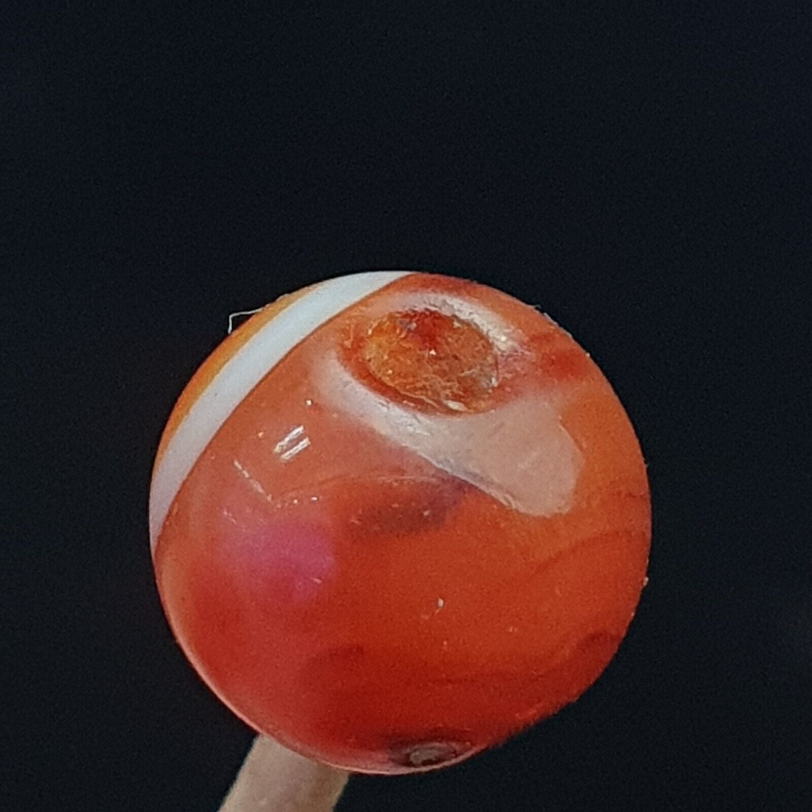 Antique old Middle Eastern Old YEMENI Eye carnelian Agate bead Amulet