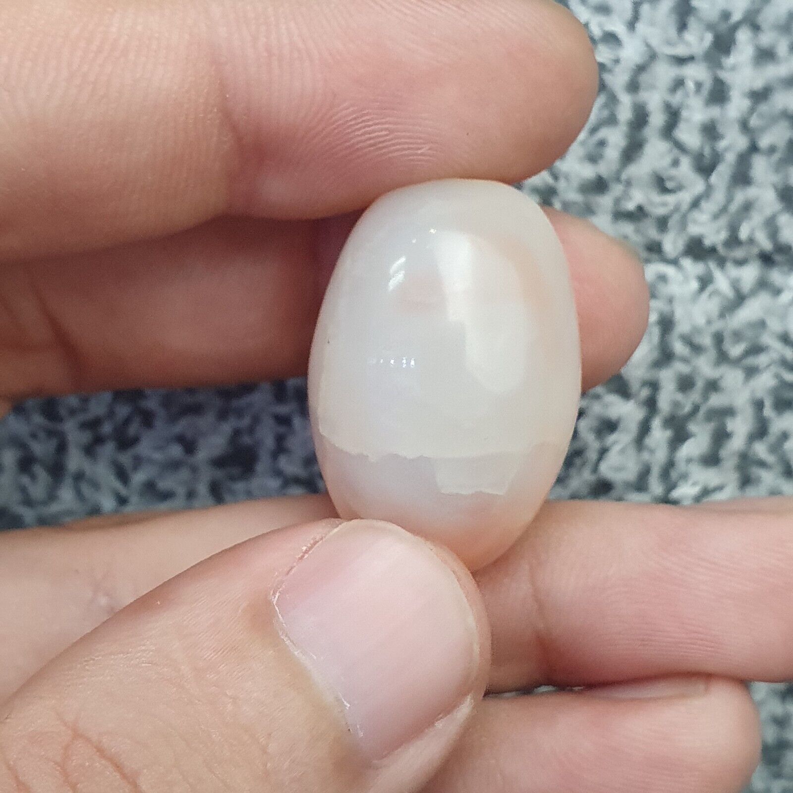 Antique old Middle Eastern Pink Agate Stone Eye bead Amulet