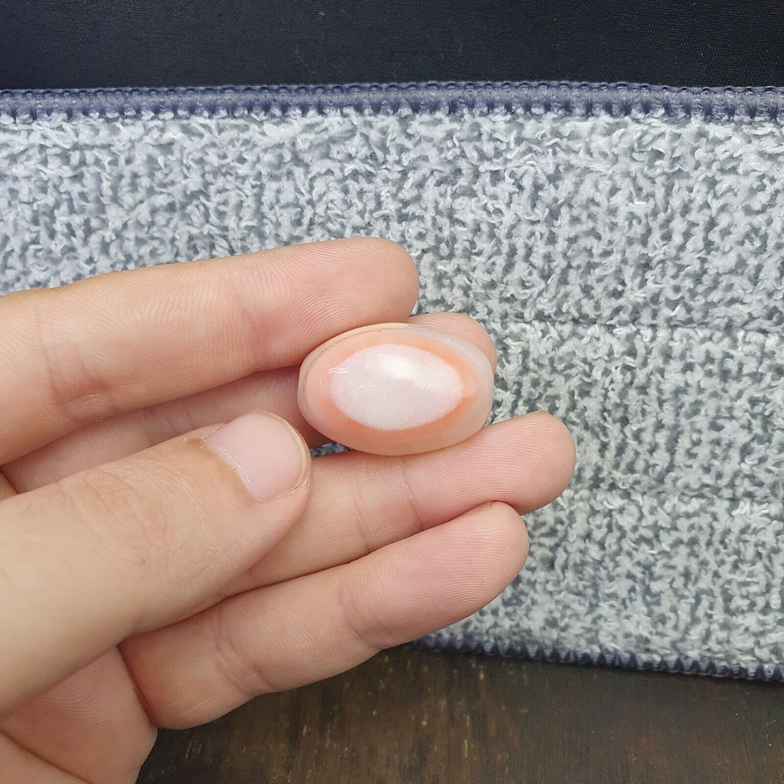 Antique old Middle Eastern Pink Agate Stone Eye bead Amulet